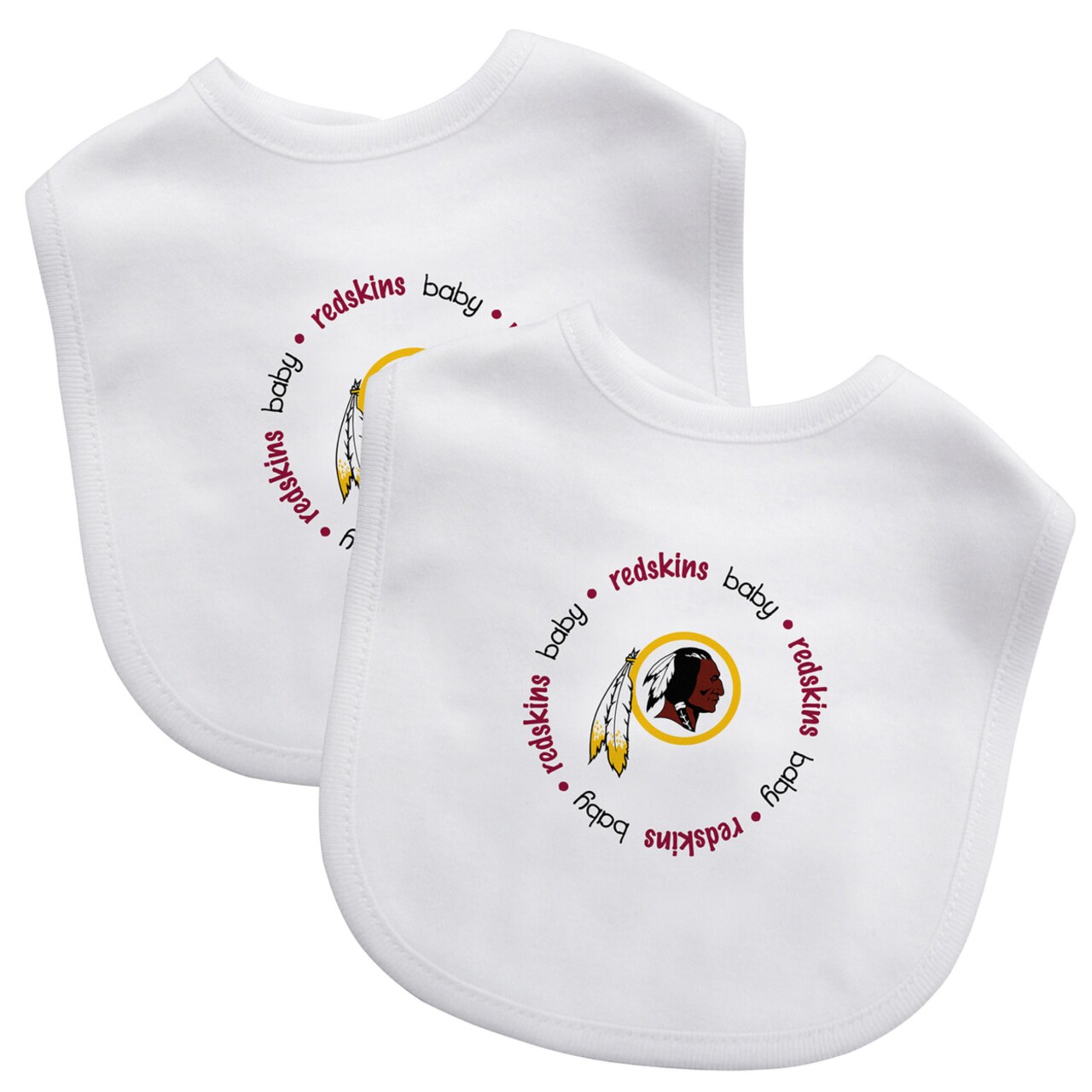 MasterPieces Baby Fanatic Officially Licensed Unisex Baby Bibs 2 Pack - NFL Washington  Redskins Baby Apparel Set